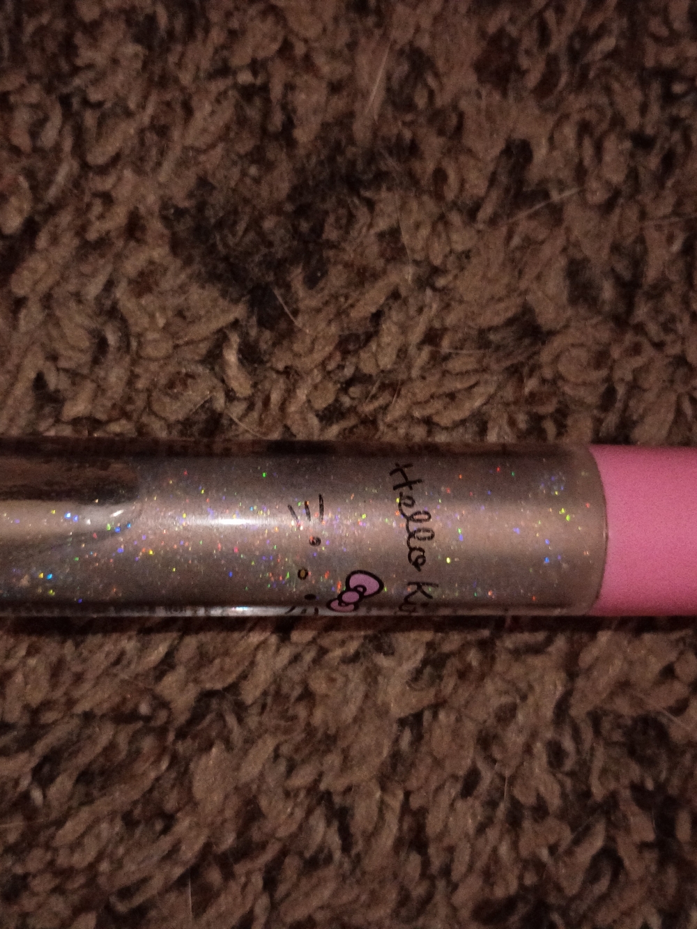 Hello Kitty Holographic Glitter Lip Gloss with Pink Cap